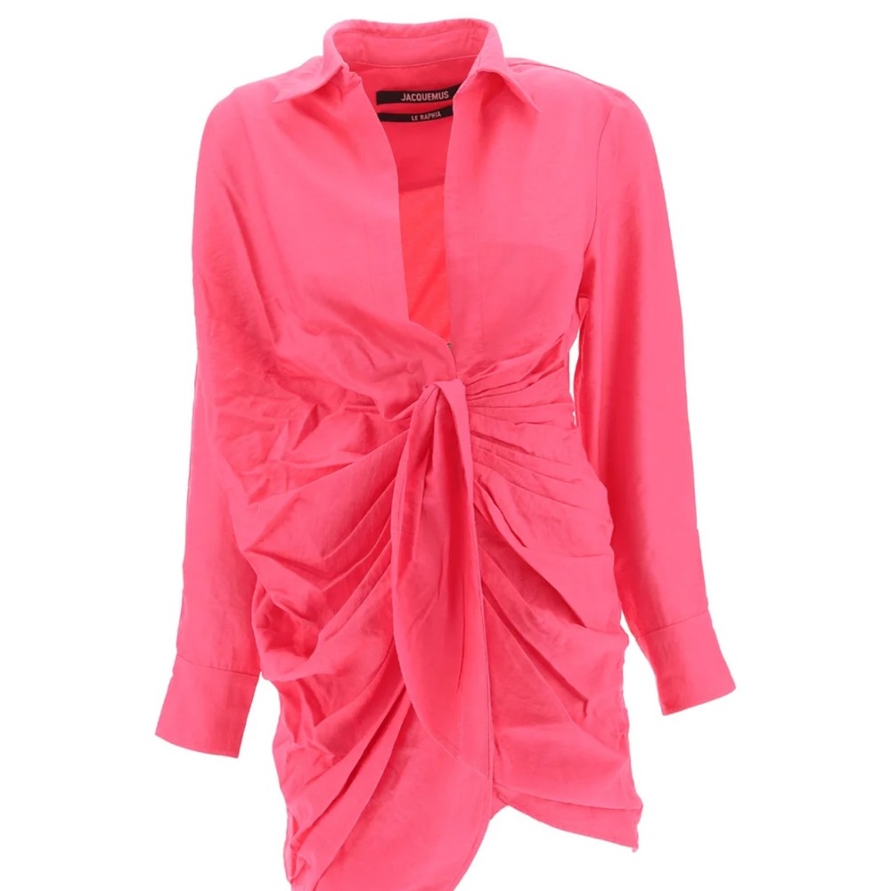 Jacquemus pink long sleeve dress